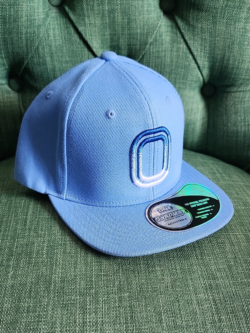 Concept One Overtime Light Blue Snapback Hat with Embroidered 'O' Logo